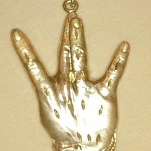 Silver Hand Pendant